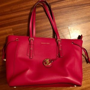 Michael Kors bright pink tote